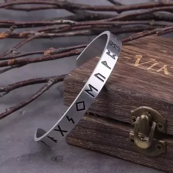 Náramek Vikingský náramek z chirurgické oceli - Runic Legacy