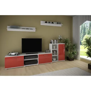 Obývací stěna Obývací sestava FIGO C - Červený lesk