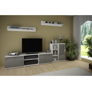 Obývací stěna Obývací sestava FIGO C - Šedý lesk