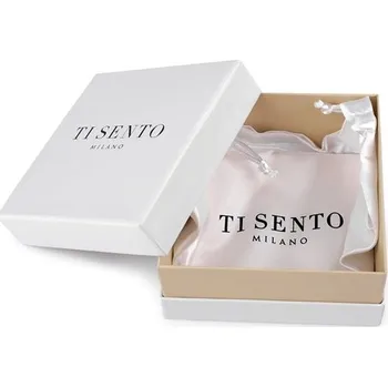 Dárková krabička Papírová krabička s dárkovým pytlíkem 12 cm Silver Beads F840398