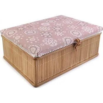 Organizér galanterie Dřevěný Box na šití Starorůžová Fuzio F740195ss14