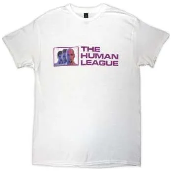 Pánské tričko Merch The Human League: The Human League Unisex T-shirt: Generations Tour '24 Photo (white) (back Print & Ex-tour) (medium) M