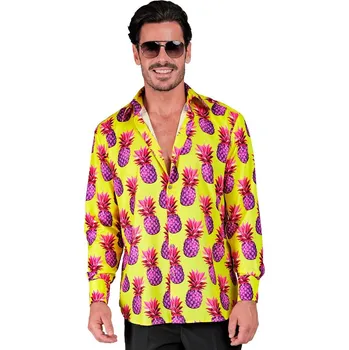 Karnevalový kostým Pánská havajská košile s ananasy - XXL