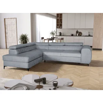 Sedací souprava Rohová rozkládací sedačka SEVIL světlešedá - CLOUD 82