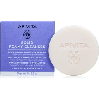 Přípravek na čištění pleti a oči Apivita Cleansing Solid Foamy Cleanser čisticí tuhé mýdlo s hydratačním účinkem 80 g