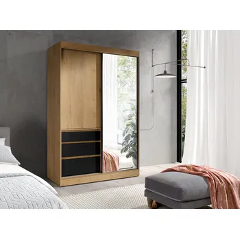 Šatní skříň Šatní skříň HAITI 140 dub lefkas + černá