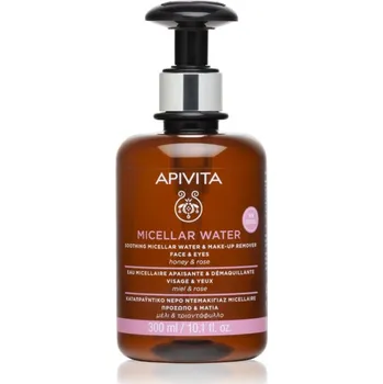 Micelární voda Apivita Cleansing Micellar Water zklidňující micelární voda na obličej a oči 300 ml