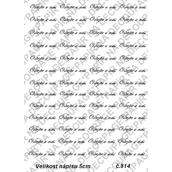 Výtvarný papír Rýžový a soft papír na decoupage - Nápis Vítejte u nás- KB0814 Materiál: Rýžový papír, Rozměr: A4