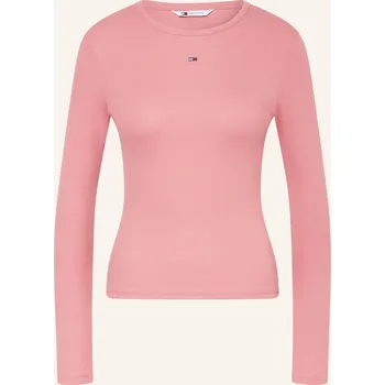 Dámské tričko Tommy Jeans Dámské Tričko S Dlouhým Rukávem, růžová, 34