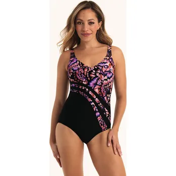 Dámské plavky Jednodílné plavky Luella 7344 rčerno-růžové - Anita Classix 46B