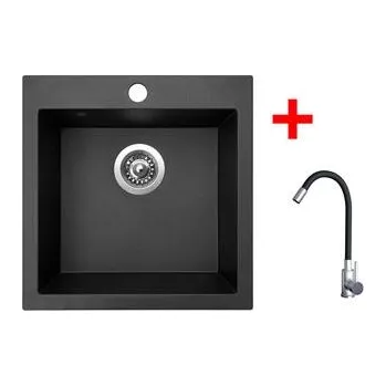 Sinks VIVA 455 Metalblack + Elasta nerez/černá