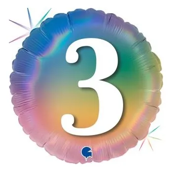 Balónek Kruh - duhový č. 3 - 18"/46cm fóliový balónek nafukovací
