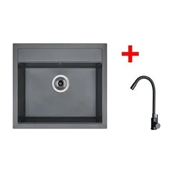 Sinks SOLO 560 Titanium + ELASTA černá matná