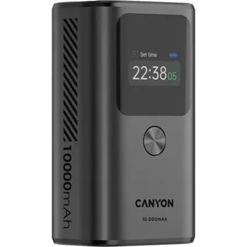 Powerbanka CANYON Power Bank PB-130, 10000mAh PD30W, TFT display, dark grey