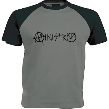 Pánské tričko šedo černé triko Ministry