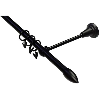 Garnýž Ø 16 jednotyč ,černá, komplet ŠPIČKA Barva: CE - černá, Délka: 400 cm, typ kroužků: bez kroužků