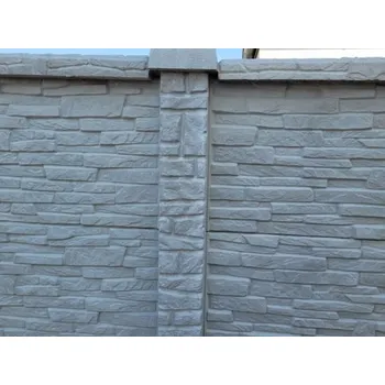 Plot REMU Betonový plot - panel NOVÁ BŘIDLICA (50x200x4 cm) jednostr. přírodní