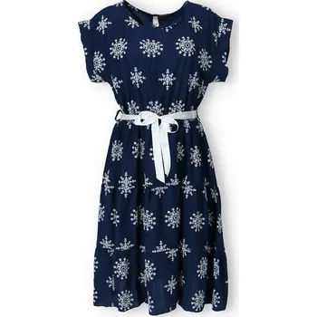 Dámské šaty Šaty MIDI s potiskem 25083 barva: modrá tmavá