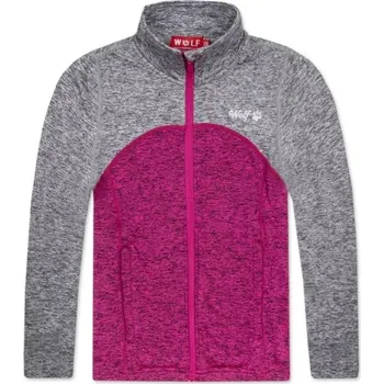 Dívčí mikina Outdoorová dívčí mikina Wolf M2346 šedá s růžovou