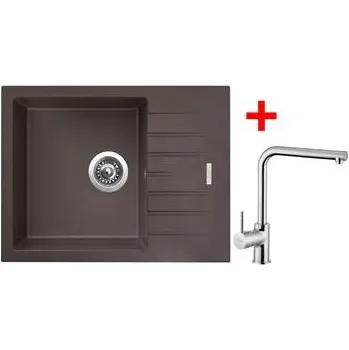 Kuchyňský dřez Sinks PERFECTO 650 Marone + ELKA lesklá