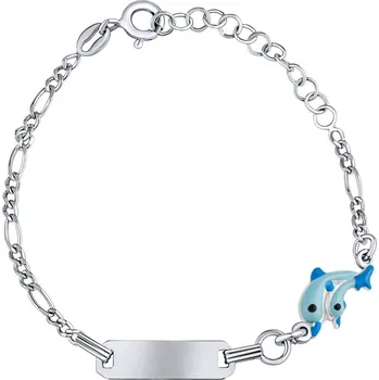 Náramek Dětský stříbrný náramek s delfínky Rytina: Bez rytiny