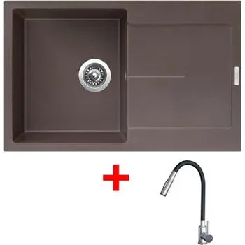 Nerezový dřez Sinks ULTIMA 790 Marone + ELASTA S nerez/černá