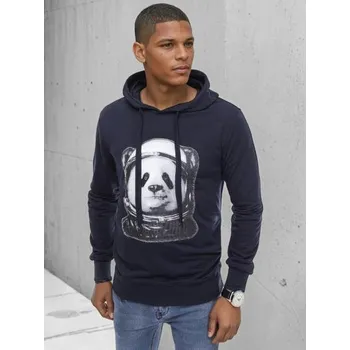 Pánská mikina Pánská mikina s kapucí a potiskem PANDA tmavě modrá