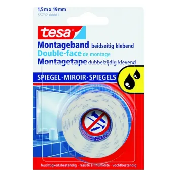 Montážní páska oboustranná Tesa na zrcadla - bílá / 19 mm x 1,5 m
