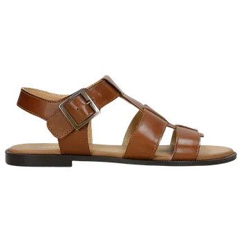 Dámské sandále Hnědé Kožené Sandály Gladiátorky Wojas 7621153 39