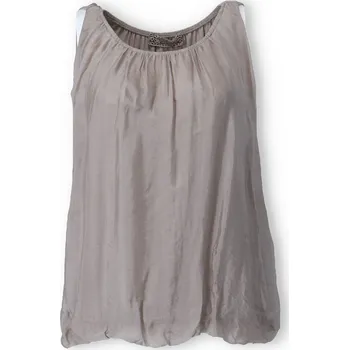 Tílko/top hedvábí 25008 barva: hnědá-fango