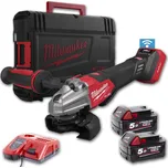 Aku úhlová bezpečnostní bruska s Rapid Stop MILWAUKEE M18 FSAGSVO125X-502X FUEL