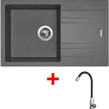 Sinks LINEA 780 Titanium + Elasta nerez/černá