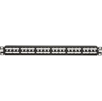 Patch panel CPP48HDEWBL Patch panel pro 48 modulů MINI-COM, 1U, 19", neosazený, černý