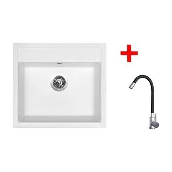 Kuchyňský dřez Sinks SOLO 560 Milk + Elasta nerez/černá