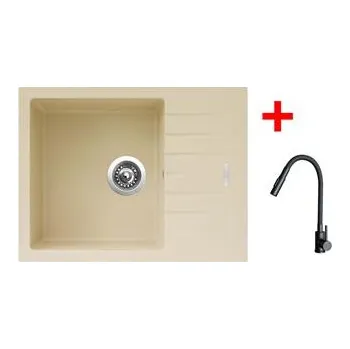 Sinks PERFECTO 650 Sahara + ELASTA S černá matná