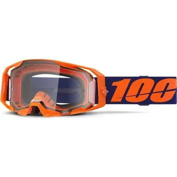 Motocyklové brýle 100% Armatic Goggle Neon orange - Clear Lens clear neon orange
