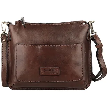 Kabelka Malá tmavěhnědá kožená crossbody kabelka Gianni Conti no. 554