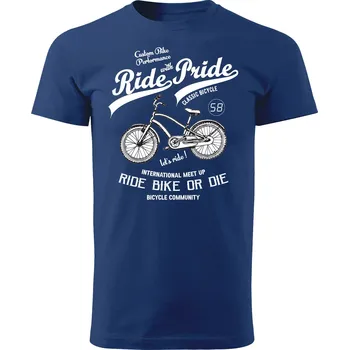 Pánská móda Grooters Tričko pro cyklisty - Ride Pride Modrá S