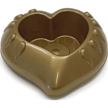 Obal na květináč Obal plastový - tvar srdce, zlatá, velké