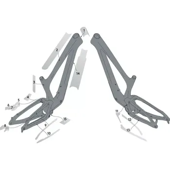 rám kola SYNCROS Frame Protection kit Bold Linkin clear gloss