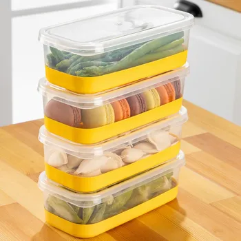 Kuchyňská skříňka ASIR Sada dóz na potraviny do chladničky 4 kusy 4B žlutá