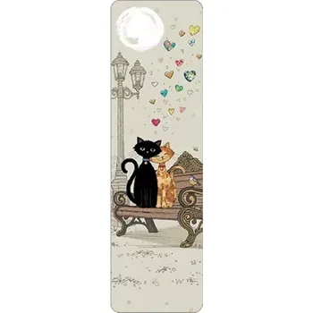 Záložka Záložka do knihy BUG ART Kočky pod Lampou (Záložky do knihy s kočkou, kočka)