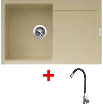 Nerezový dřez Sinks ULTIMA 790 Sahara + Elasta nerez/černá