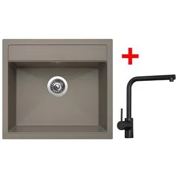 Sinks SOLO 560 Truffle + ELKA Černá matná