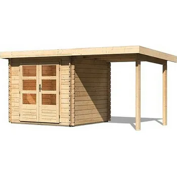 Zahradní domek Dřevěný zahradní domek BASTRUP 2 s přístavkem Lanitplast