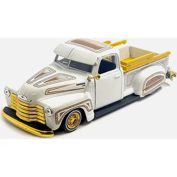 autíčko Chevrolet 3100 Pick-up Truck Lowrider Blanco 1950 1:25 - Maisto Chevrolet 3 100 Pick-up Truck Lowrider Blanco 1950 - kovový model auta