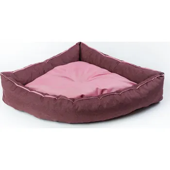 Pelíšek pro psa Pelíšek CORNER vínovo-růžový Délka: 2 - 60x60x18cm