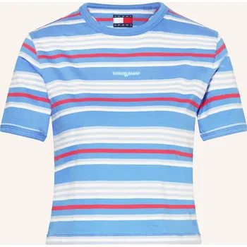 Dámské tričko Tommy Jeans Dámské Cropped Tričko, modrá / růžová / bílá, 38