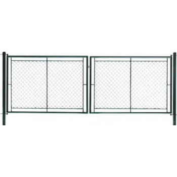 Plot PSK Brána dvoukřídlová 1550 x 3600 mm, čtyřhranné pletivo, zelená