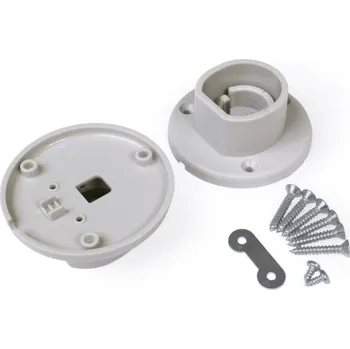 LED lišta TopLux Montážní úchyt OVAL-MAX boční plastový stříbrný, pár 92040022